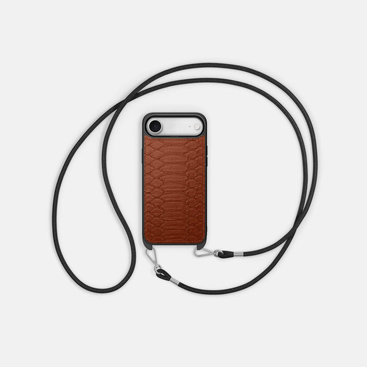 Crossbody Sport Case For iPhone 17 Air In Python -5 | Medium-Brown