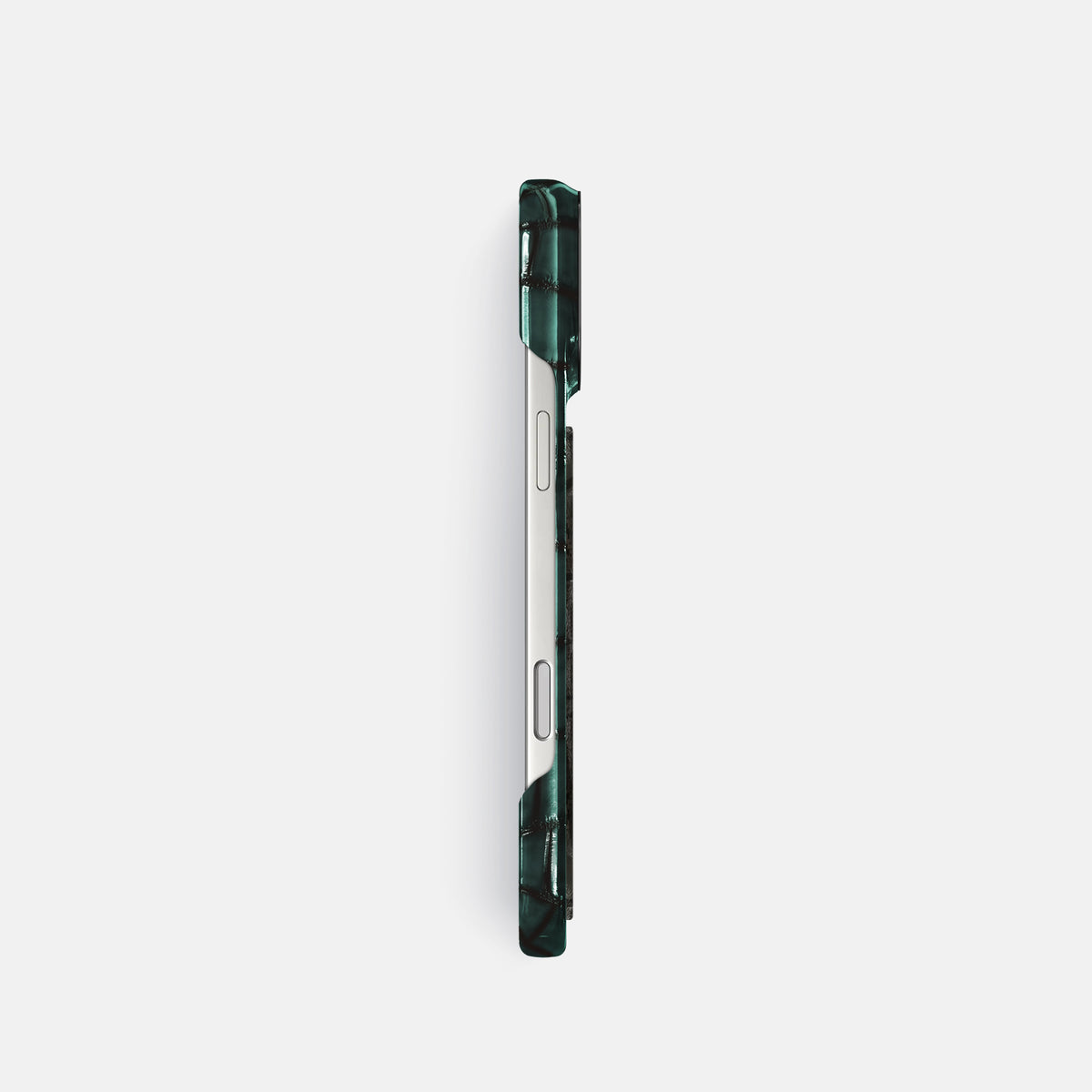 Classic Case With Carbon Dragon For iPhone 17 Pro In Patina Alligator -3 | Green-Black
