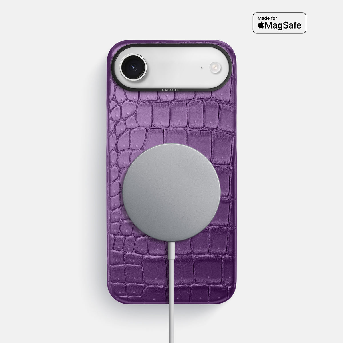 Classic Case For iPhone 17 Air In Porosus Crocodile -5 | Purple-Black
