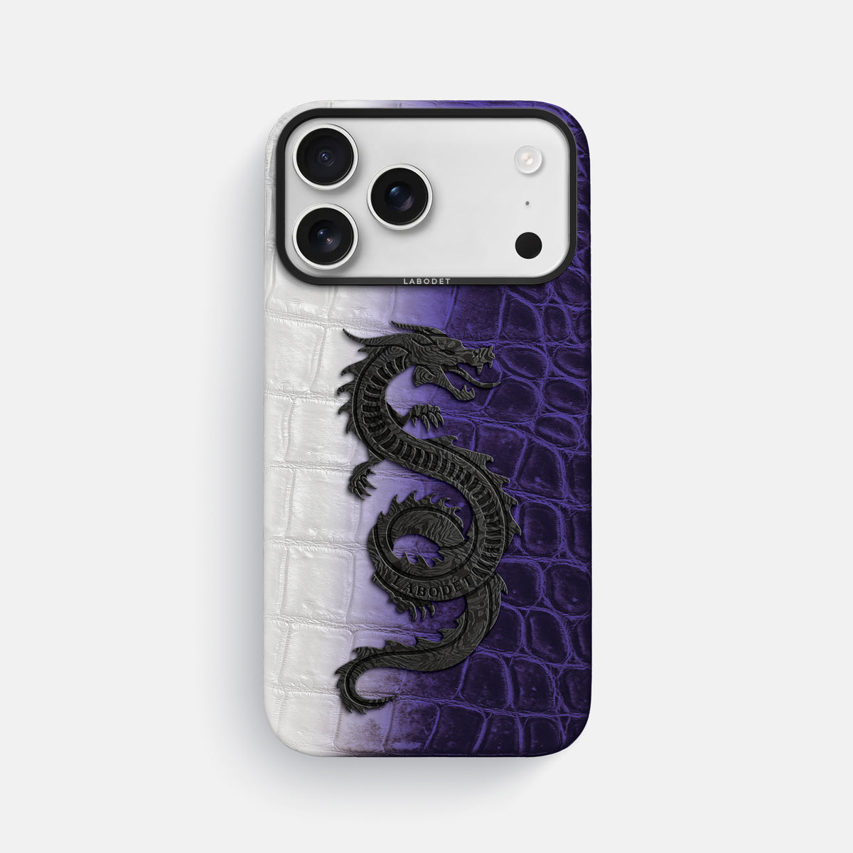 Classic Case With Carbon Dragon For iPhone 17 Pro Max In Himalayan Crocodile -1 | Purple-Black