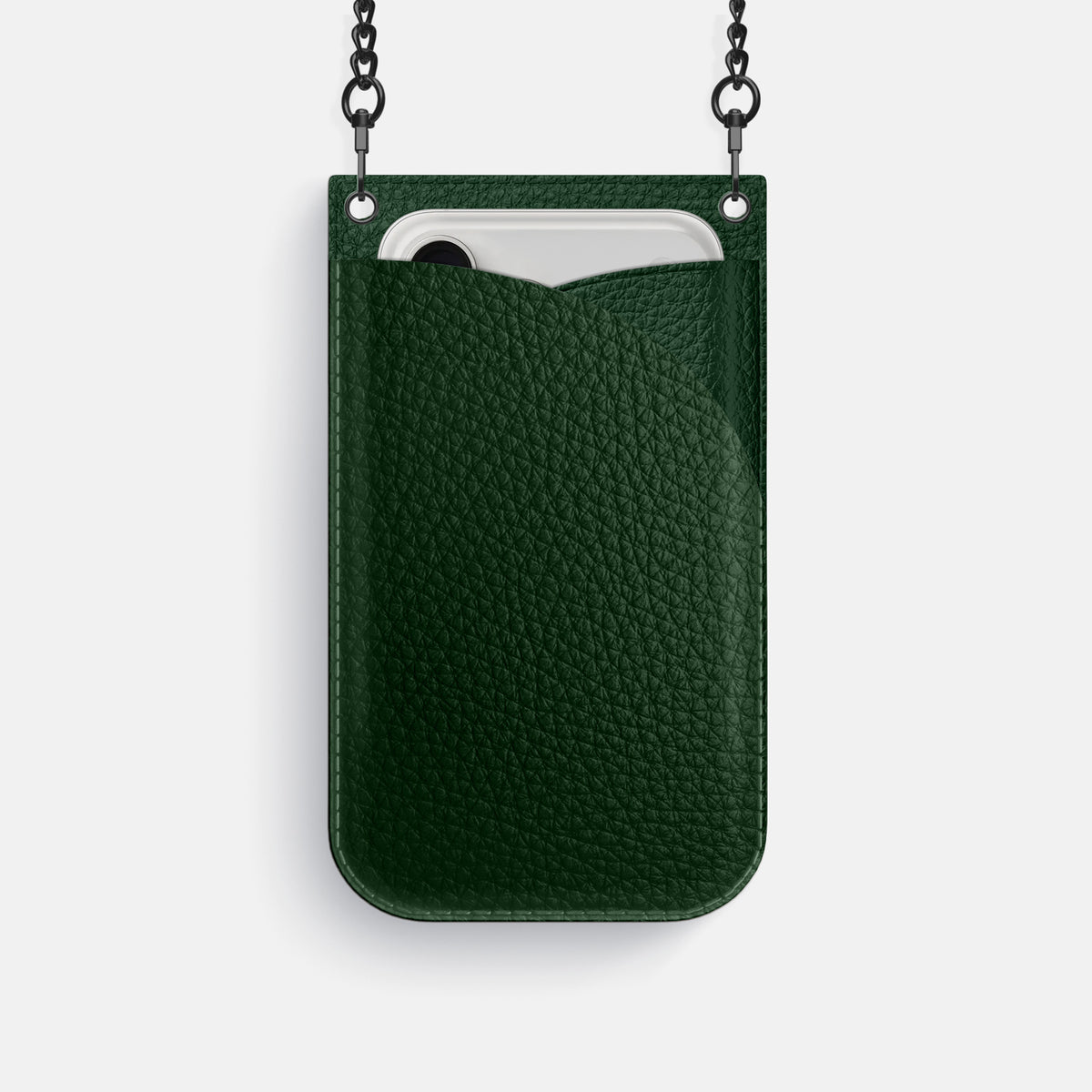 Crossbody Bag For iPhone 17 Pro In Calf -1 | Dark-Green-Black