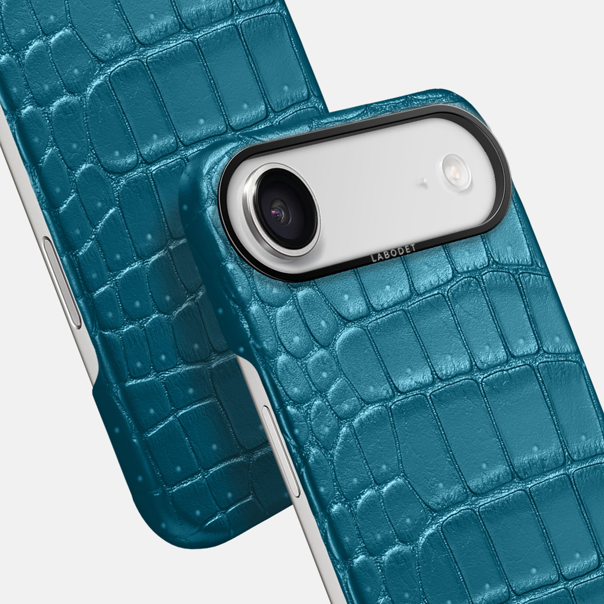 Classic Case For iPhone 17 Air In Porosus Crocodile -6 | Turquoise-Black