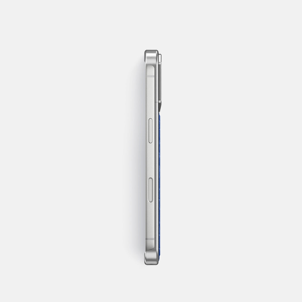 Metal Case For iPhone 18 Pro In Alligator -3 | Royal-Blue-Steel