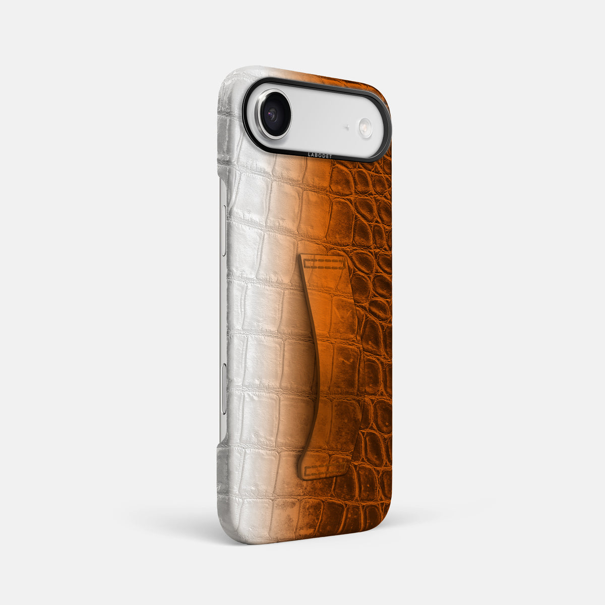 Finger Case For iPhone 17 Air In Himalayan Crocodile -2 | Orange-Black