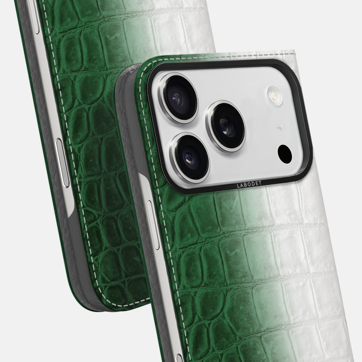 Folio Case For iPhone 17 Pro Max In Himalayan Crocodile -5 | Green-Black