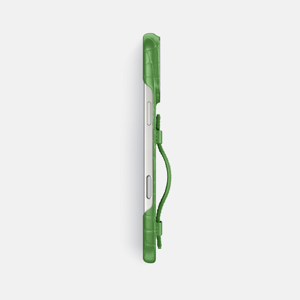 Handle Case For iPhone 18 Pro Max In Alligator -3 | Apple-Green-Steel