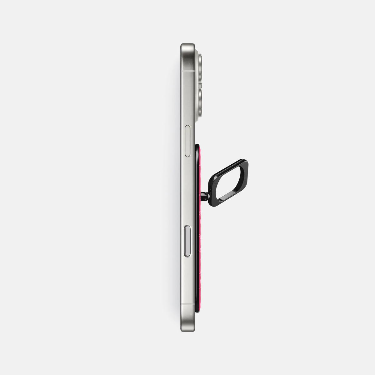 MagSafe Ring For iPhone 17 Pro Max In Shiny Alligator -3 | Pink-Panther-Black