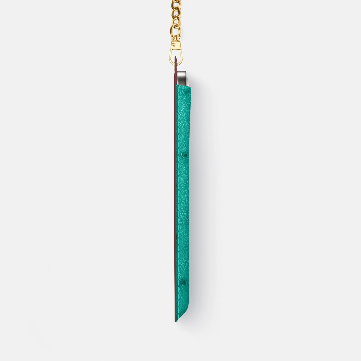 Crossbody Bag For iPhone 18 Pro Max In Ostrich -4 | Turquoise-Gold