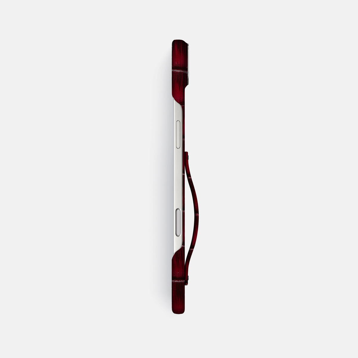 Finger Case For iPhone 17 Air In Patina Alligator -3 | Havana-Burgundy-Steel