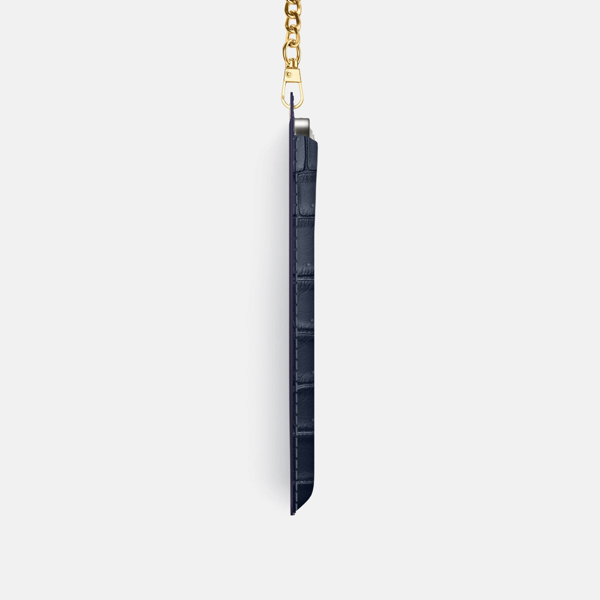 Crossbody Bag For iPhone 18 Pro In Porosus Crocodile -4 | Deep-Blue-Sea-Gold