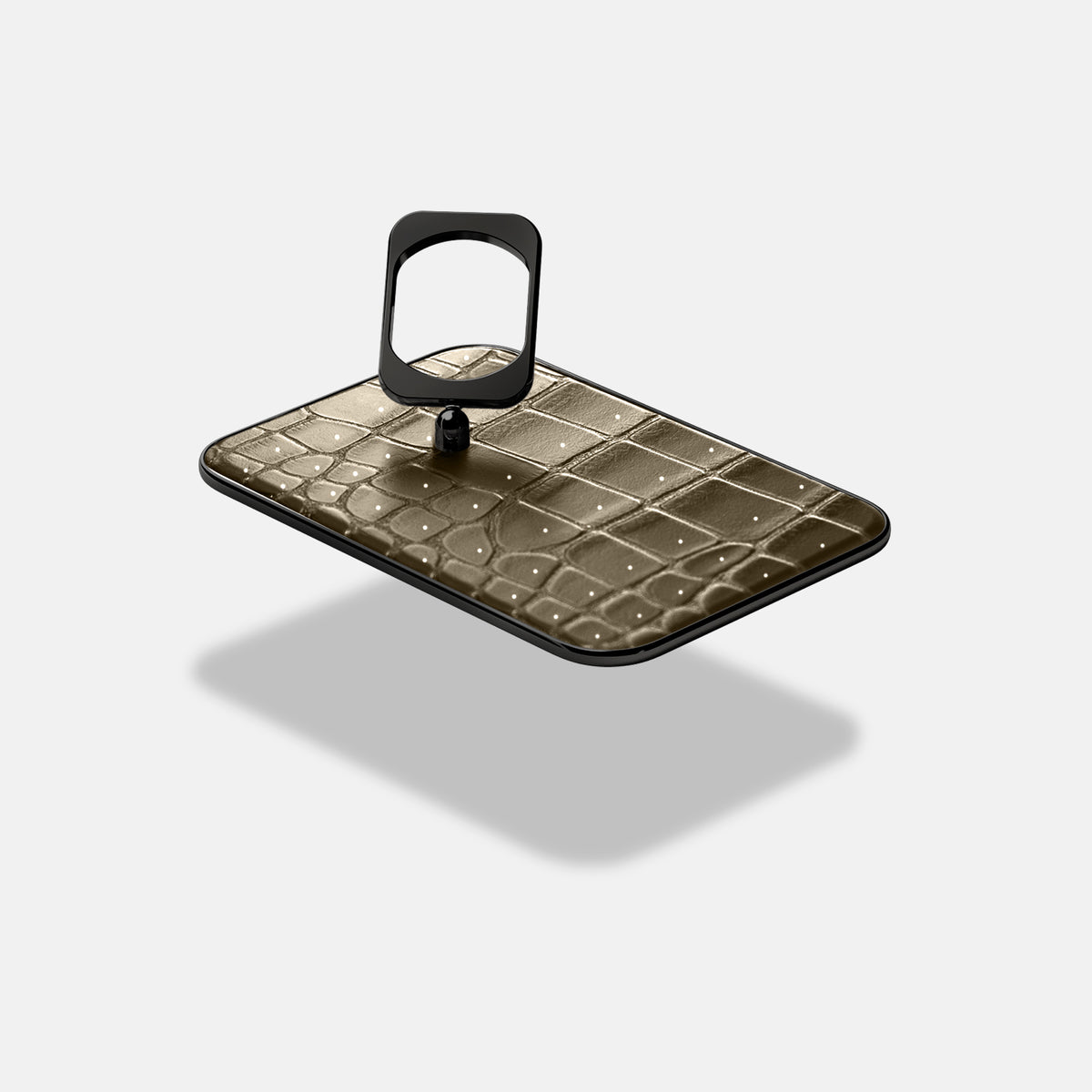 MagSafe Ring For iPhone 17 Pro In Porosus Crocodile -4 | Bronze-Black