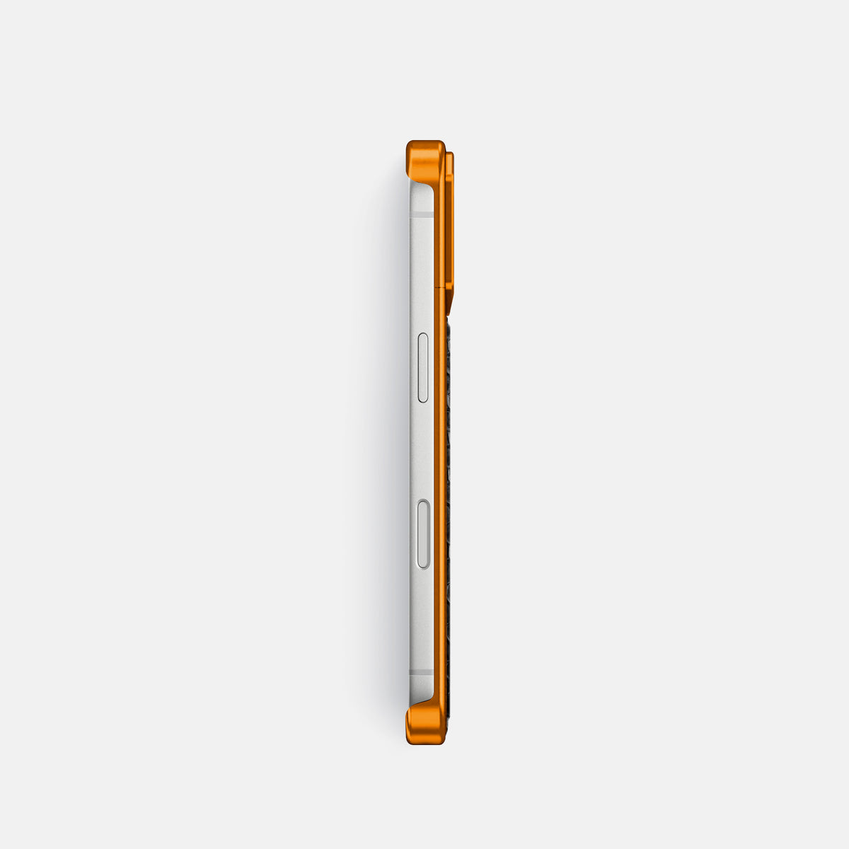 Metal Case For iPhone 17 Pro In Lizard -3 | Black-Orange
