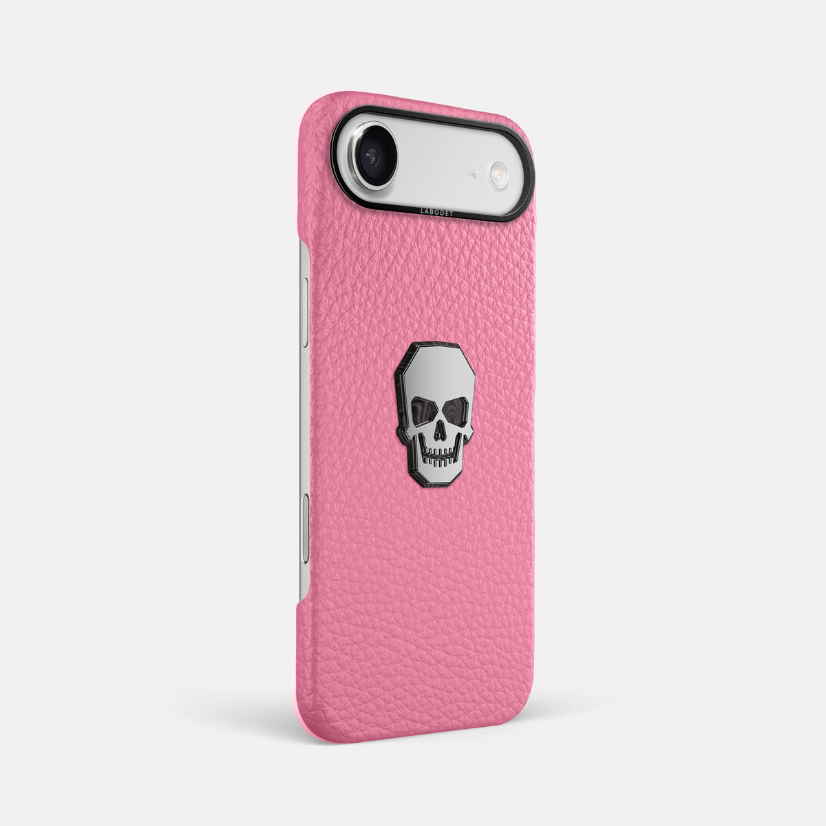 Classic Case With Titanium Skull For iPhone 17 Air In Calf -2 | Pink-Black
