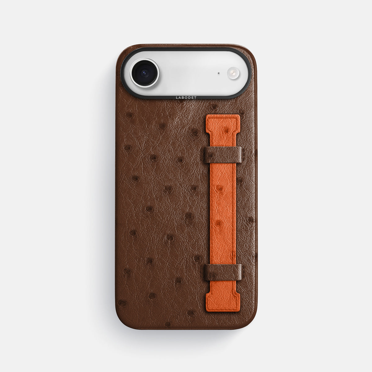 Handle Case Coloré For iPhone 17 Air In Ostrich -1 | Chocolate-Black