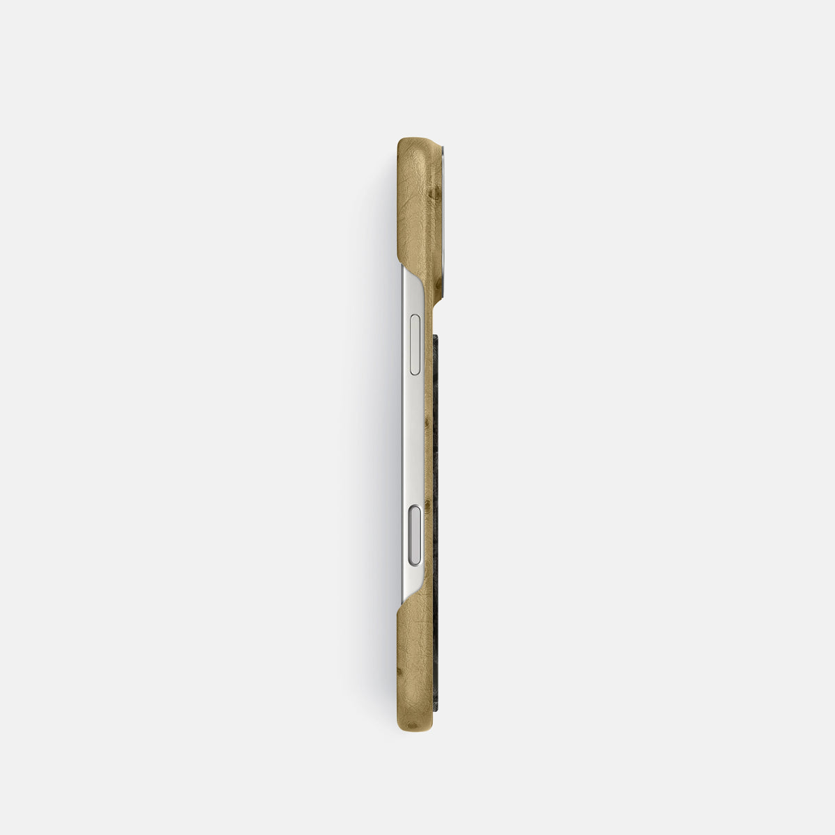 Classic Case With Carbon Dragon For iPhone 17 Pro In Ostrich -3 | Desert-Sand-Steel