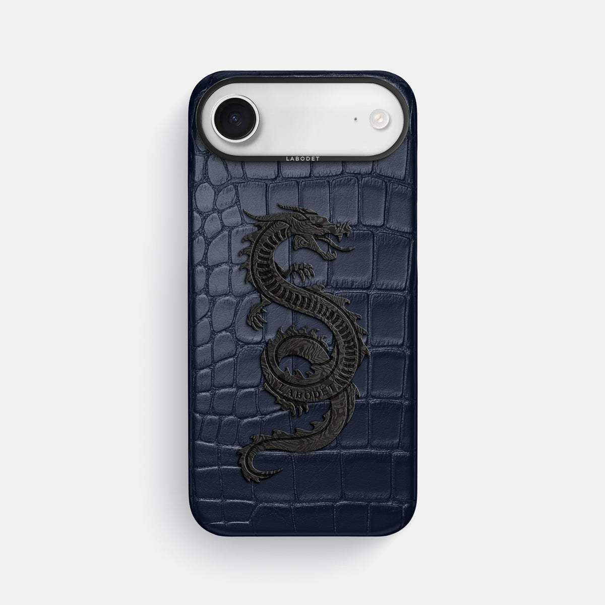 Classic Case With Carbon Dragon For iPhone 17 Air In Alligator -1 | Navy-Blue-Black