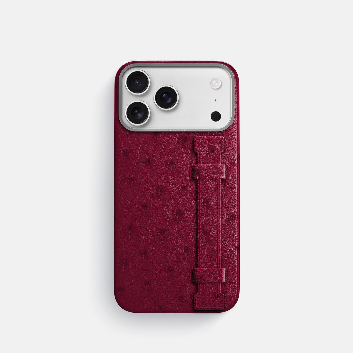 Handle Case For iPhone 17 Pro In Ostrich -1 | Bordeaux-Steel