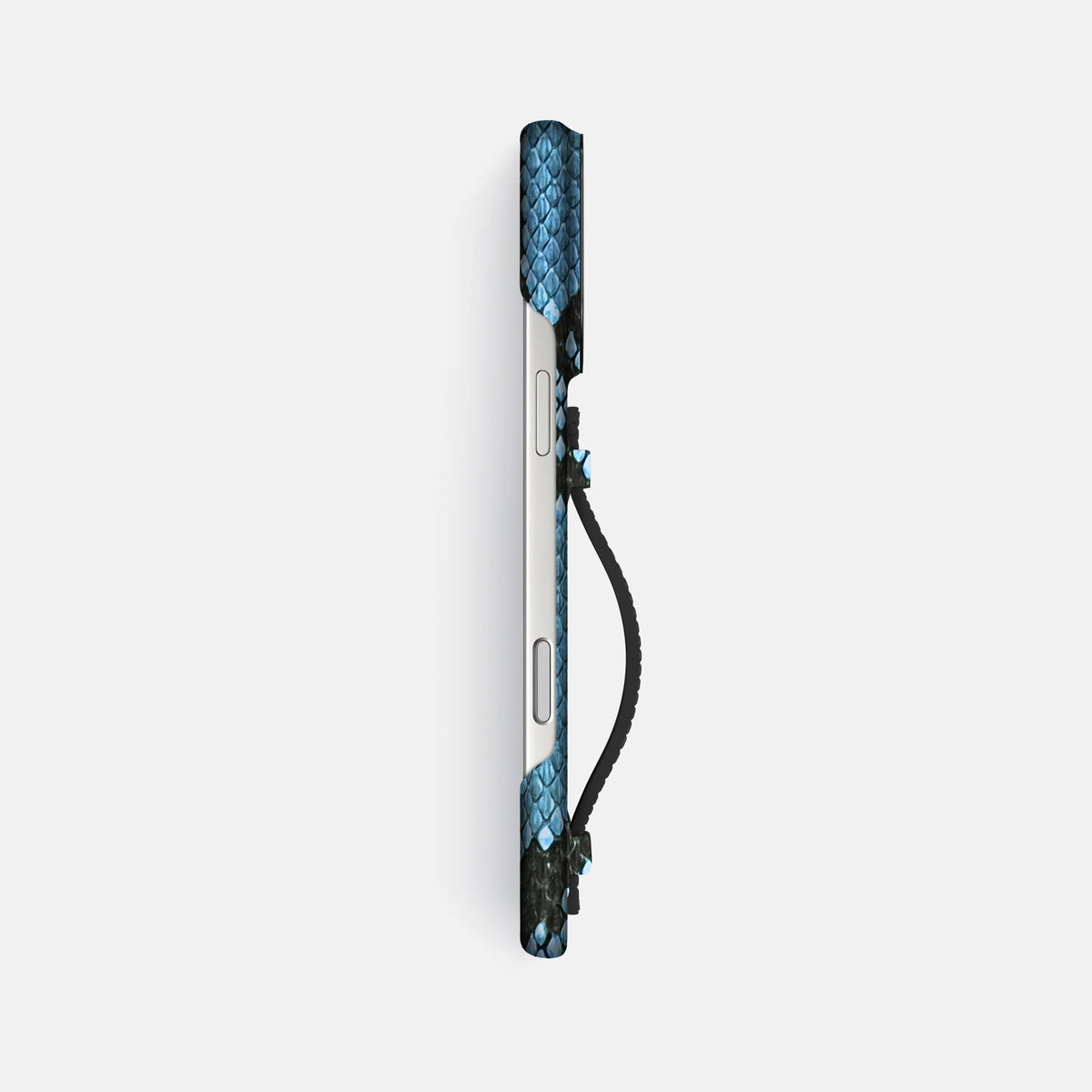Center Handle For iPhone 18 Pro Max In Deluxe Python -2 | Pacific-Blue-Black