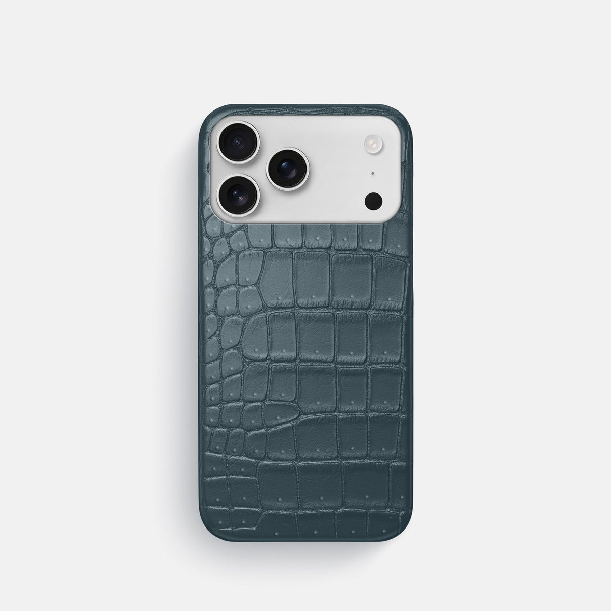 Slim Case For iPhone 18 Pro In Porosus Crocodile -1 | Denim