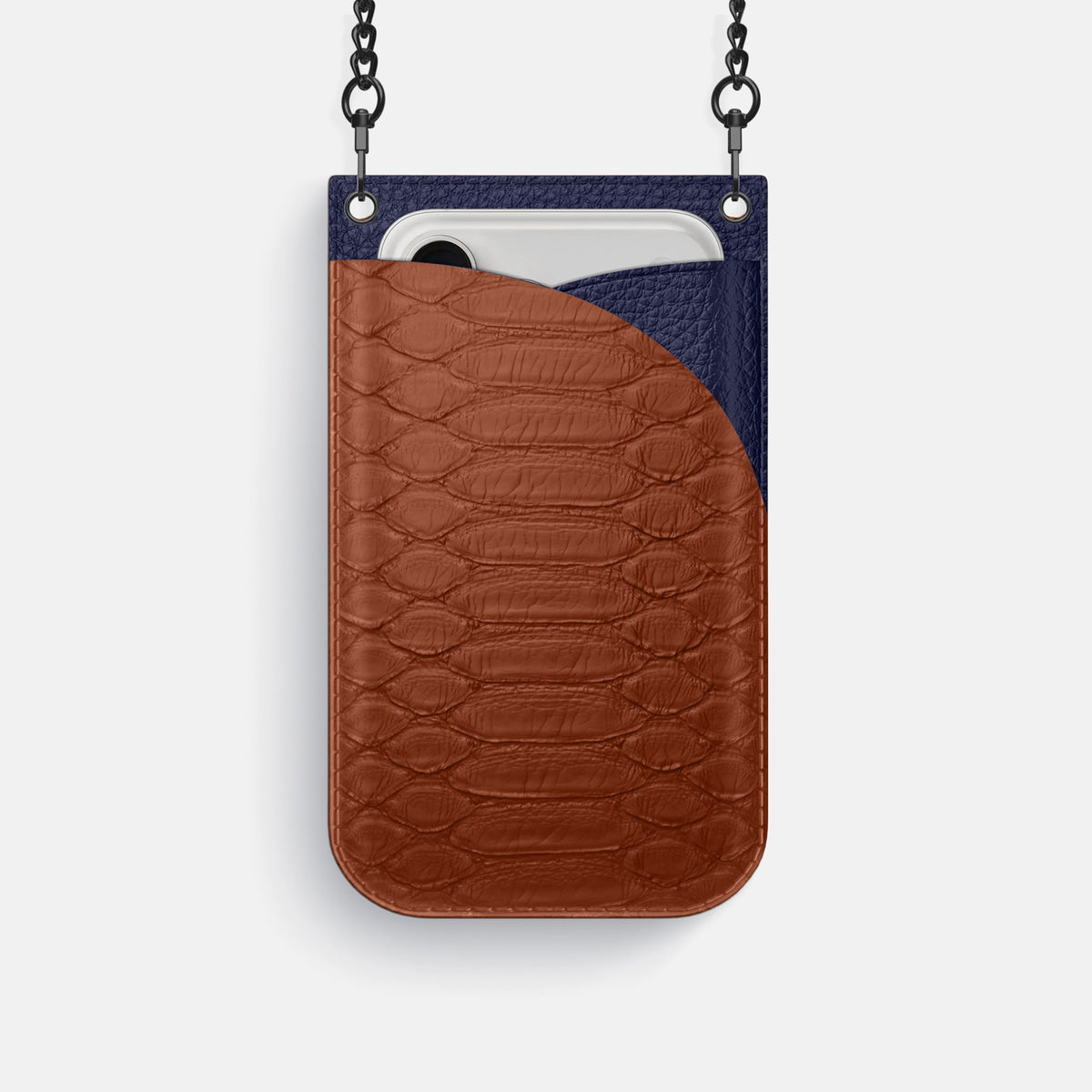 Crossbody Bag For iPhone 18 Pro In Python -1 | Medium-Brown-Black