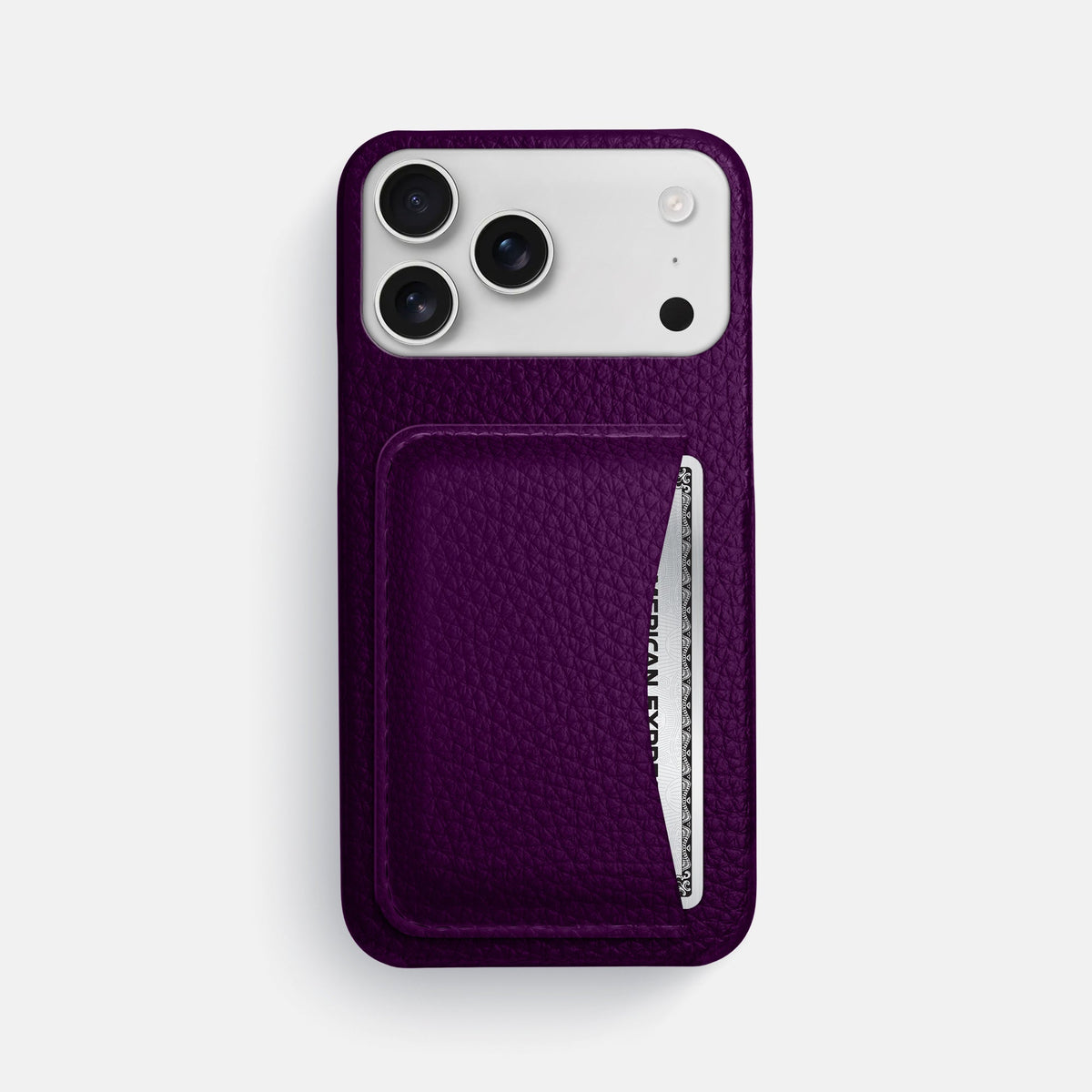 Slim Card Case For iPhone 18 Pro Max In Calf -1 | Violet