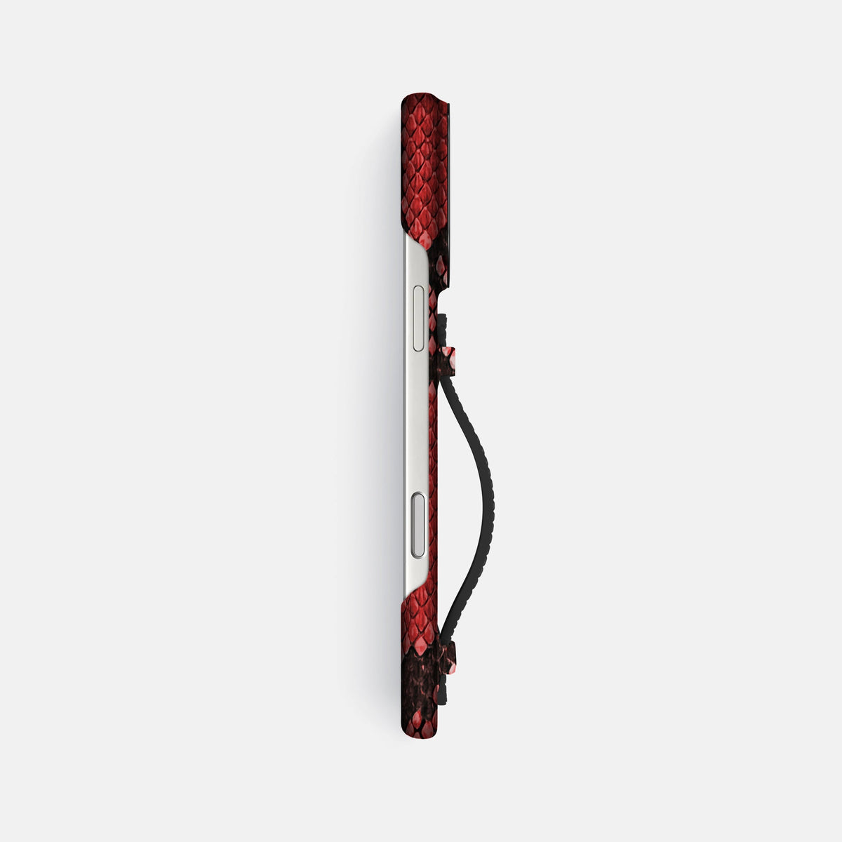 Center Handle For iPhone 18 Pro Max In Deluxe Python -2 | Red-Black