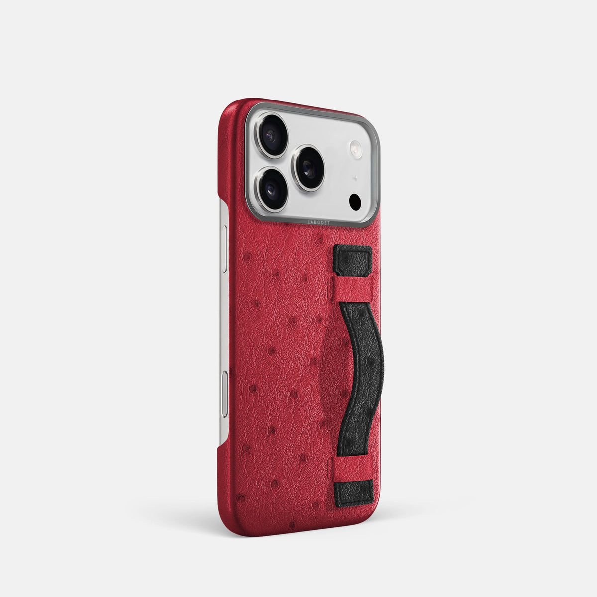 Handle Case Coloré For iPhone 18 Pro In Ostrich -2 | Red-Steel