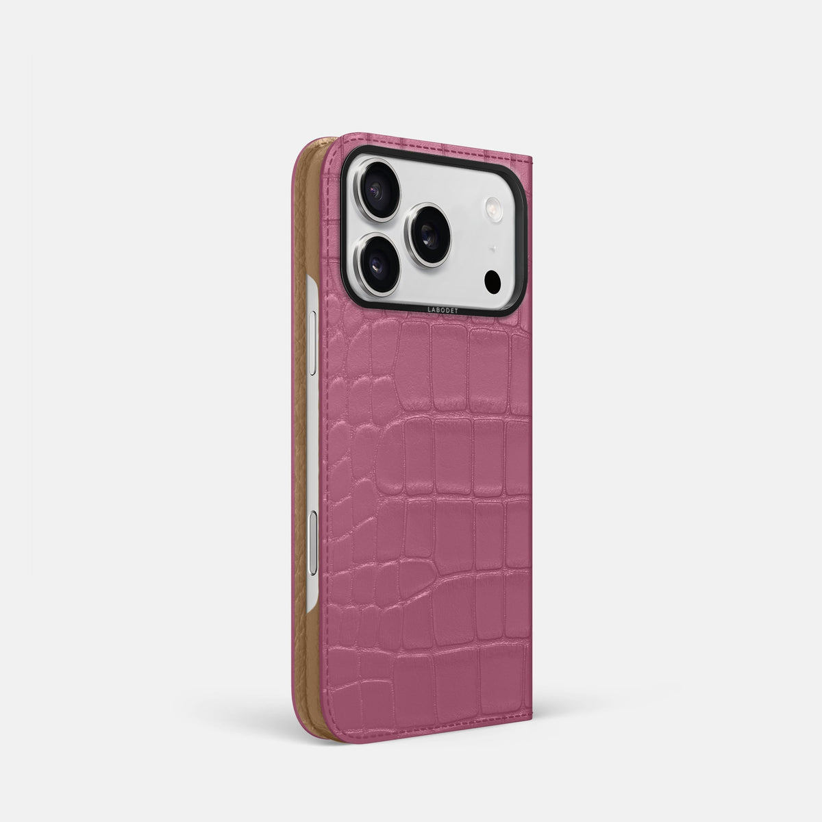 Folio Case For iPhone 18 Pro In Alligator -1 | Pink-Lagoon-Black
