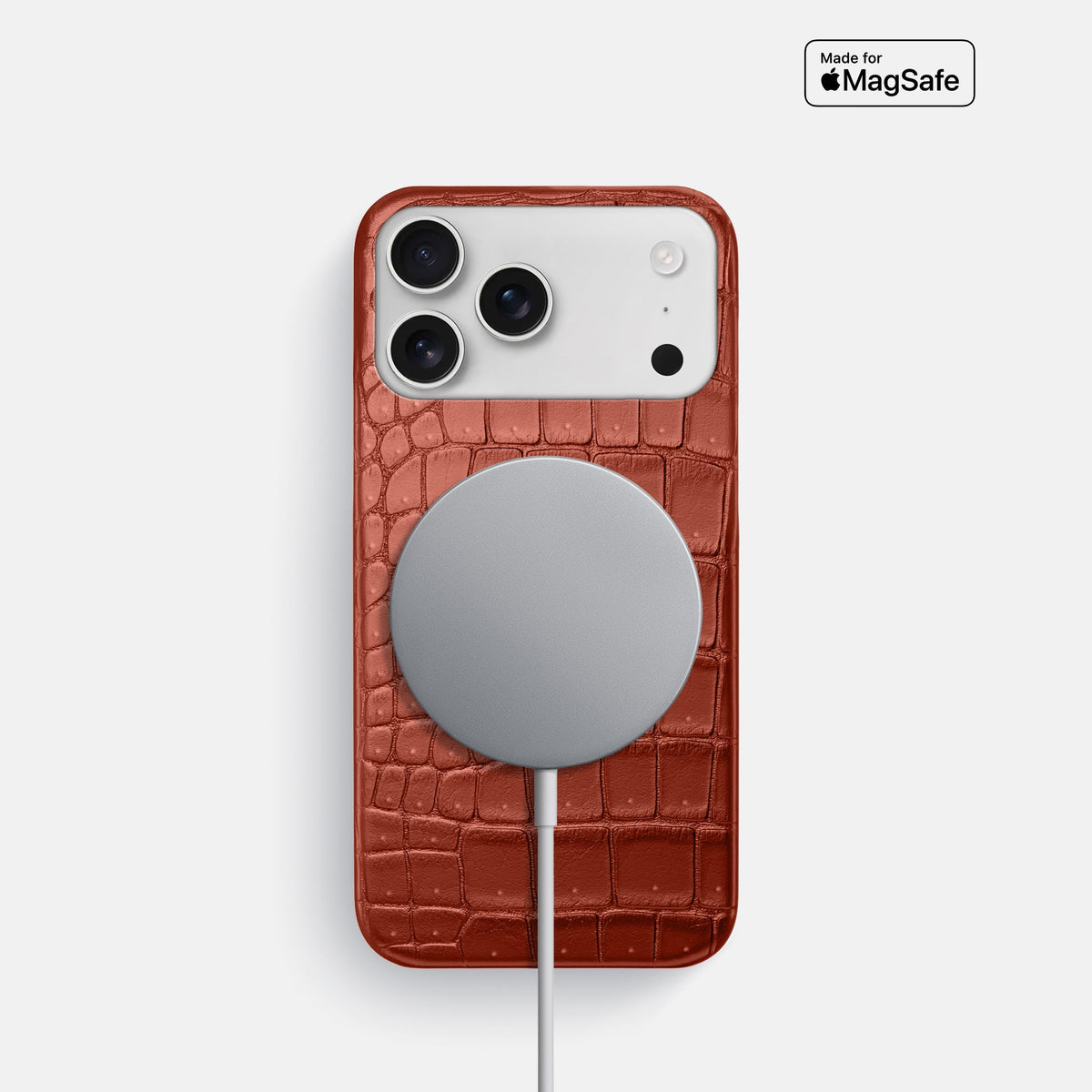 Slim Case For iPhone 18 Pro In Porosus Crocodile -5 | Mahogany-Brown