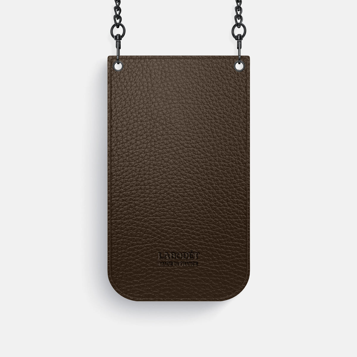 Crossbody Bag For iPhone 18 Pro In Ostrich -3 | Chocolate-Black