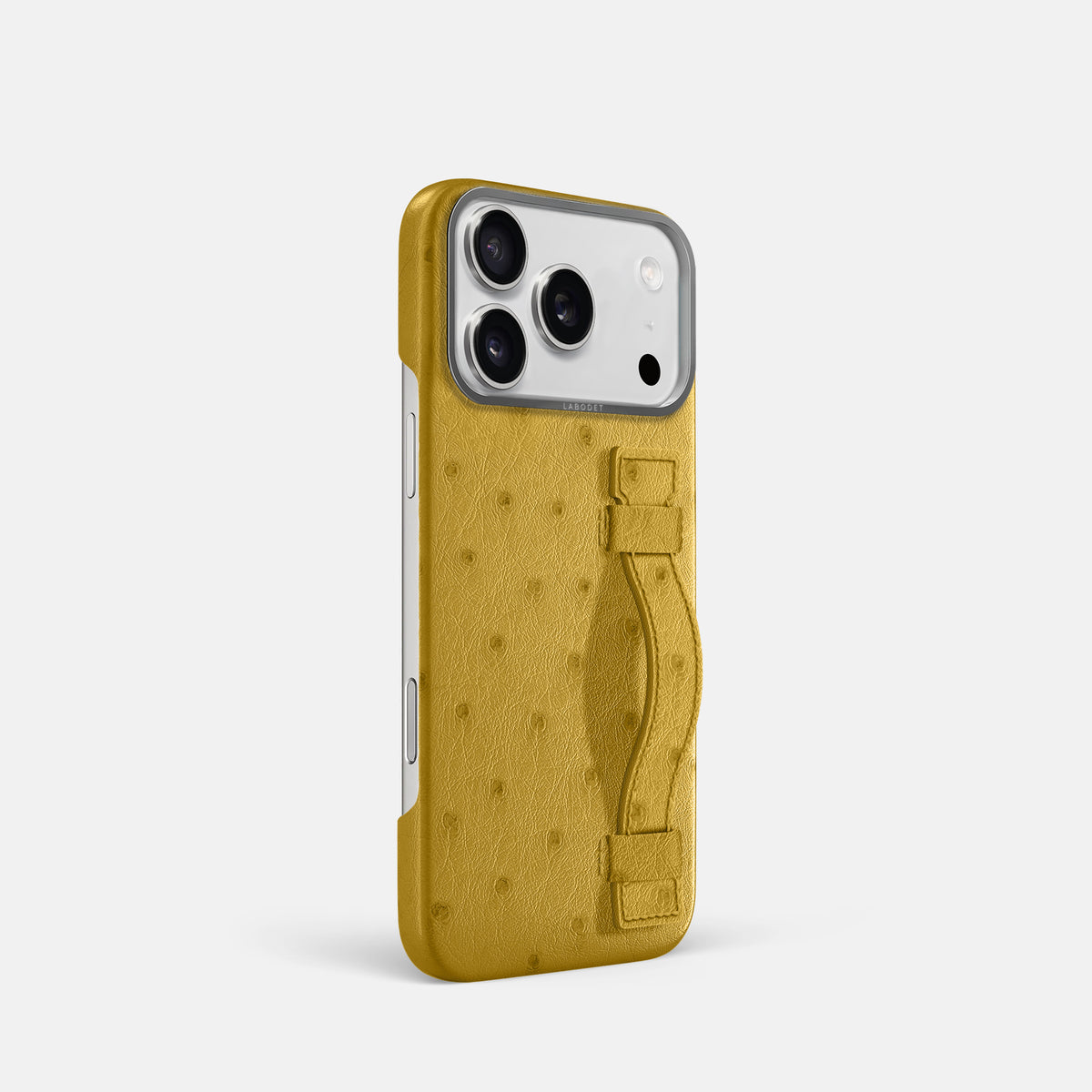 Handle Case For iPhone 17 Pro In Ostrich -2 | Gold-Steel