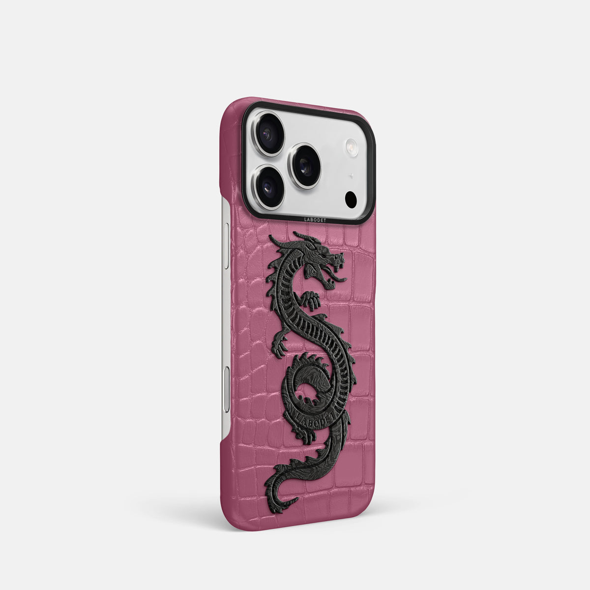Classic Case With Carbon Dragon For iPhone 17 Pro In Alligator -2 | Pink-Lagoon-Black