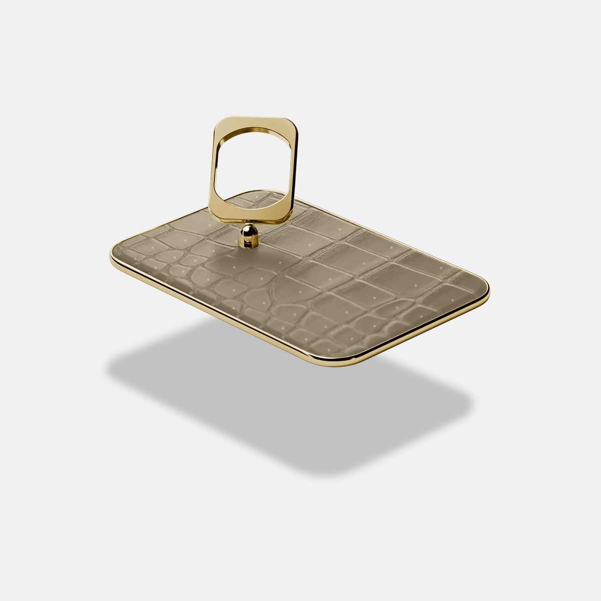 MagSafe Ring For iPhone 17 Pro Max In Porosus Crocodile -4 | Kaki-Green-Gold