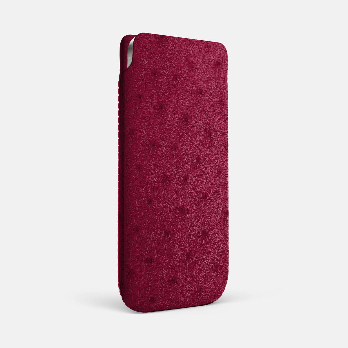 Pouch Case For iPhone 18 Pro Max In Ostrich -2 | Bordeaux