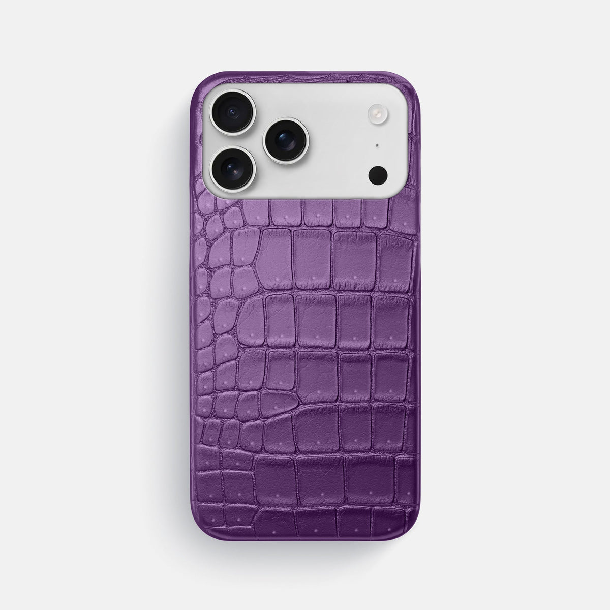 Slim Case For iPhone 18 Pro Max In Porosus Crocodile -1 | Purple