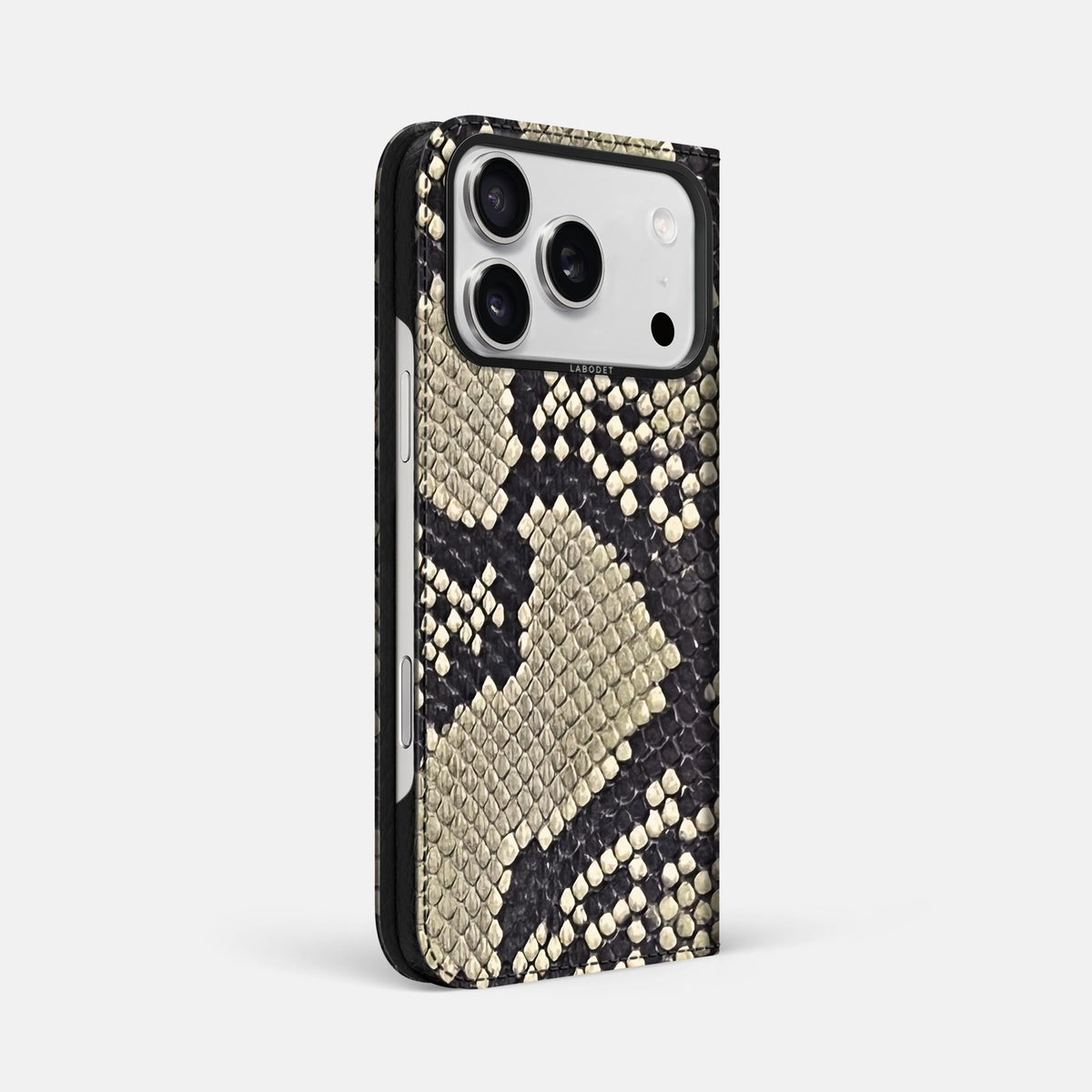 Folio Case For iPhone 18 Pro Max In Deluxe Python -1 | Savannah-Black