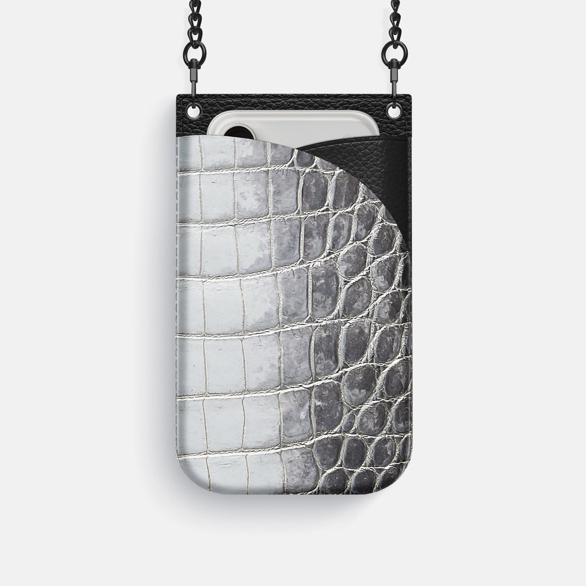 Crossbody Bag For iPhone 17 Pro In Himalayan Crocodile