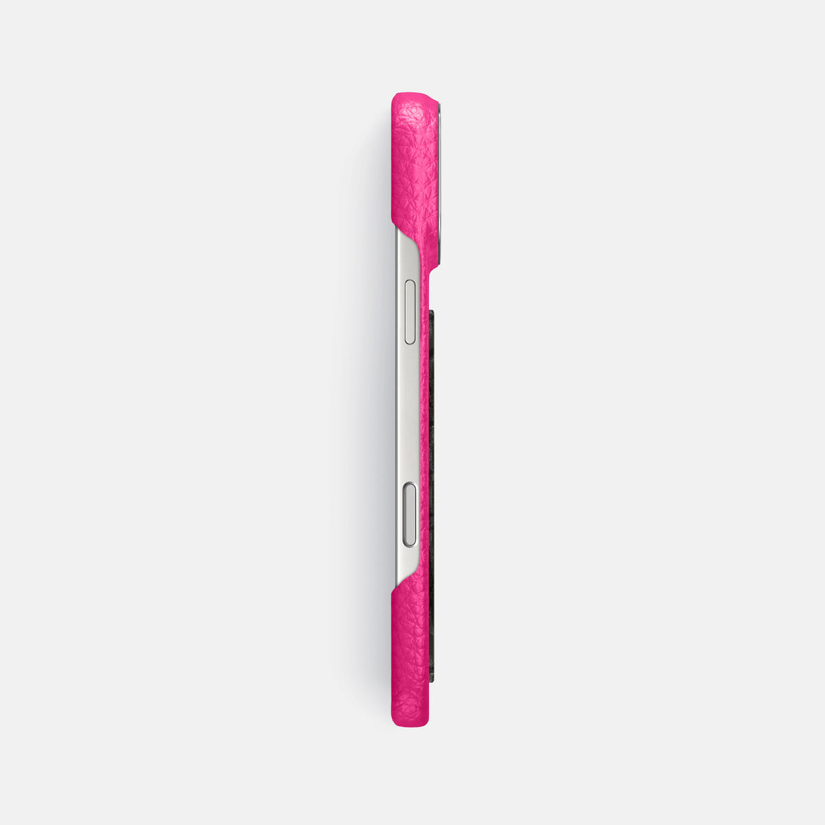 Classic Case With Carbon Dragon For iPhone 17 Pro Max In Calf -3 | Magenta-Steel