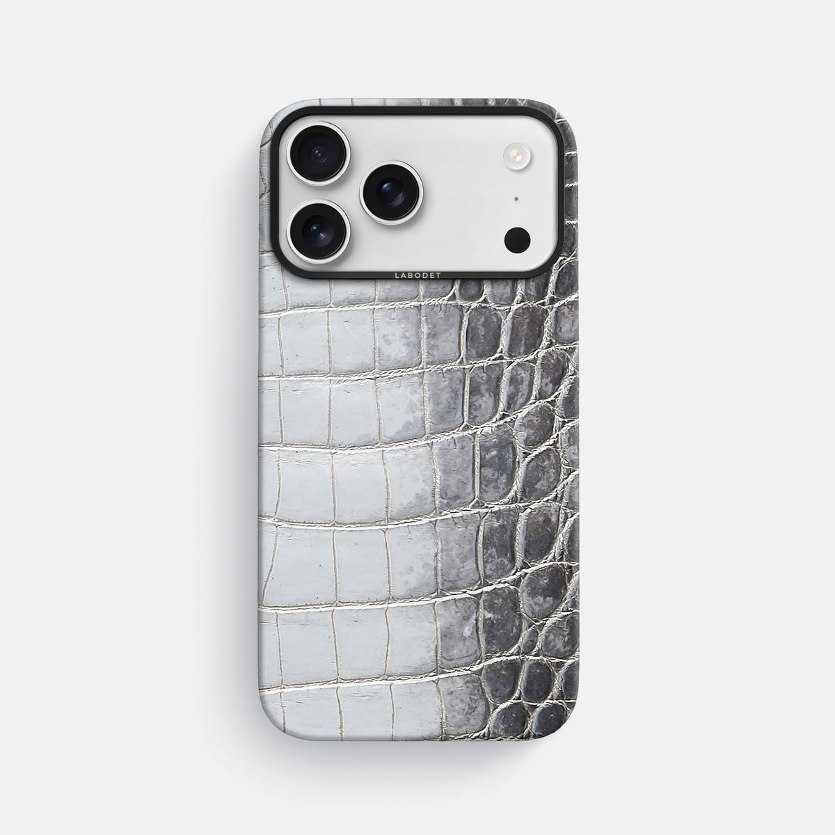 Classic Case For iPhone 18 Pro Max In Himalayan Crocodile -1 | Silver-Black