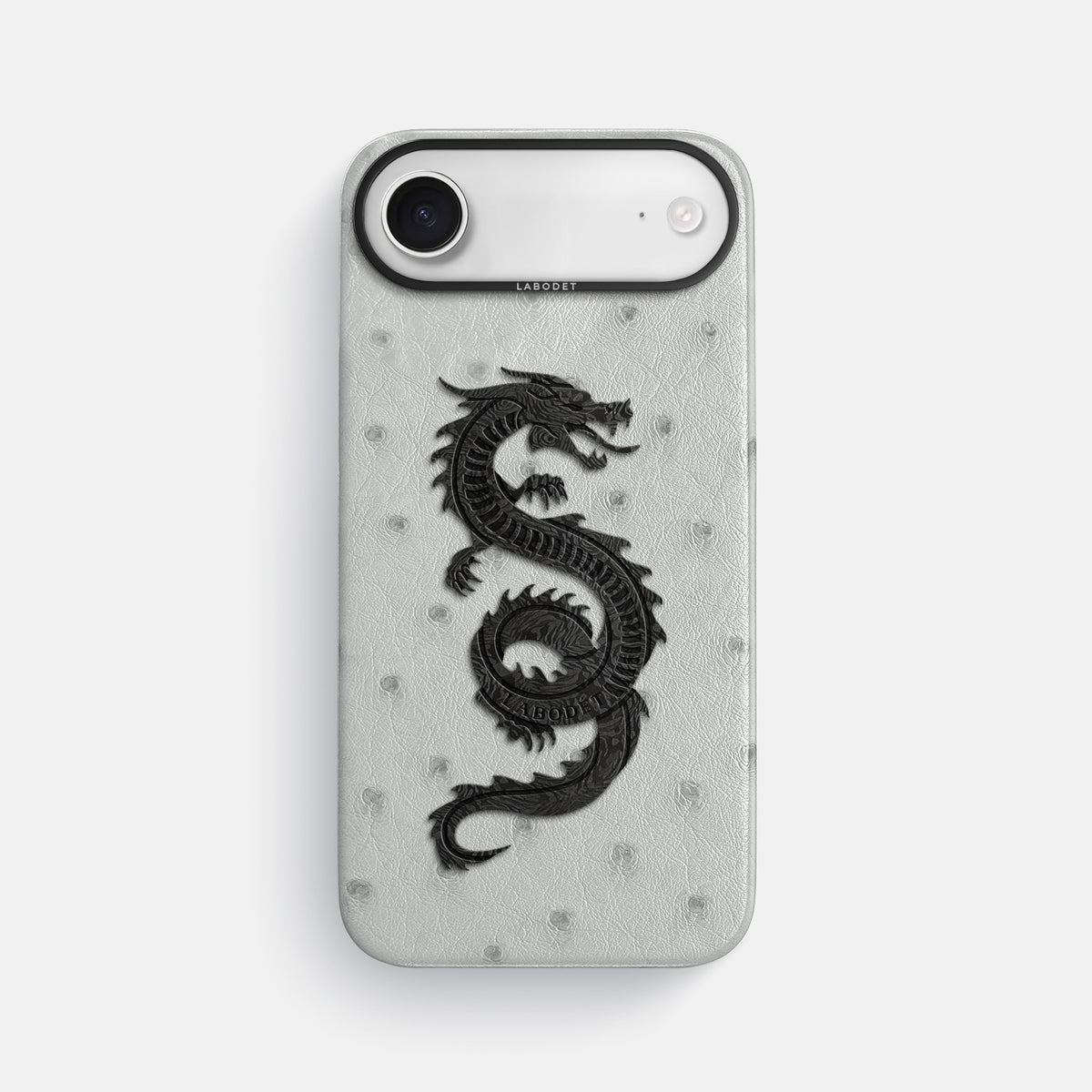 Classic Case With Carbon Dragon For iPhone 17 Air In Ostrich -1 | White-Black