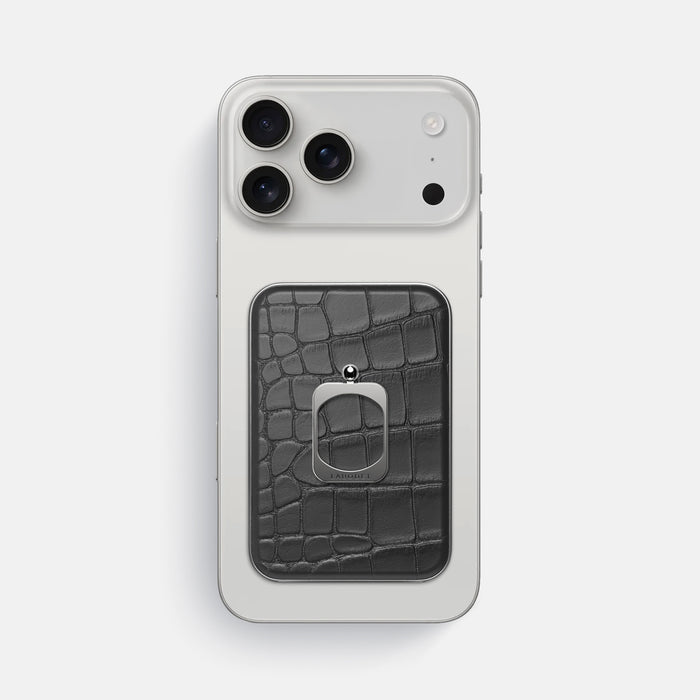 MagSafe Ring For iPhone 17 Pro Max In Alligator -1 | Grey-Steel