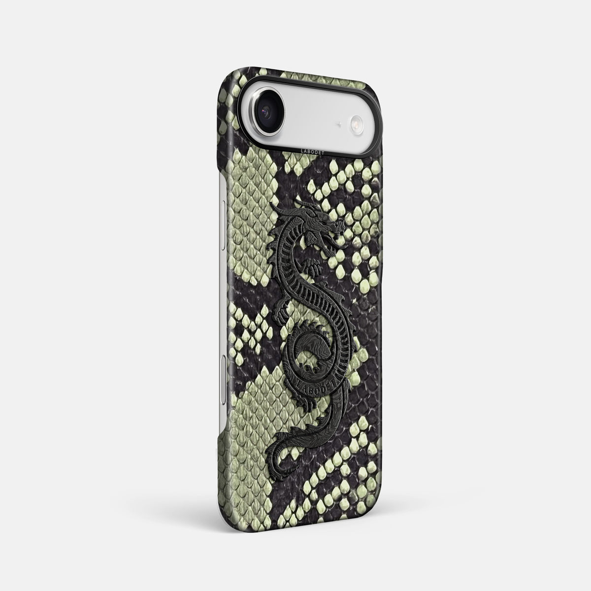 Classic Case With Carbon Dragon For iPhone 17 Air In Deluxe Python -2 | Army-Green-Black