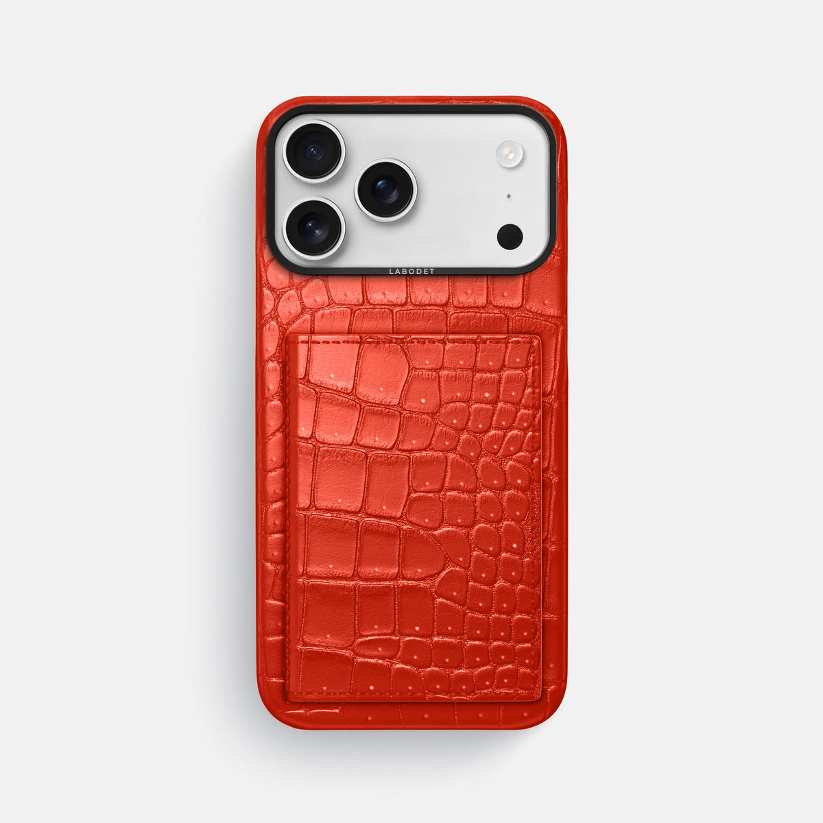 Bi-Fold Case For iPhone 18 Pro Max In Porosus Crocodile -1 | Rust-Black