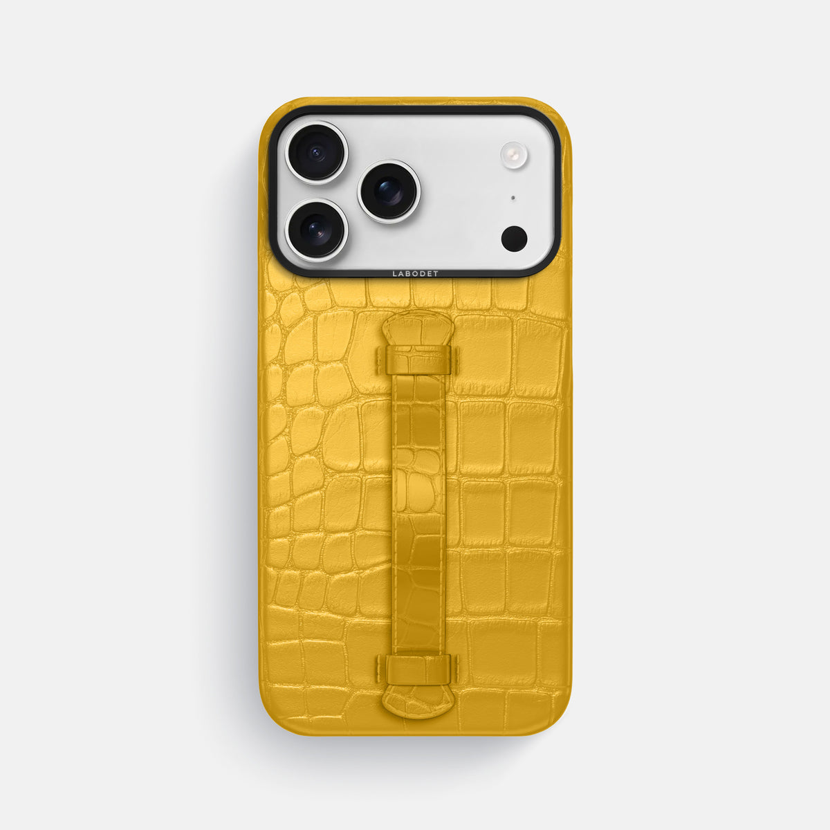 Center Handle For iPhone 17 Pro Max In Alligator -2 | Yellow-Black