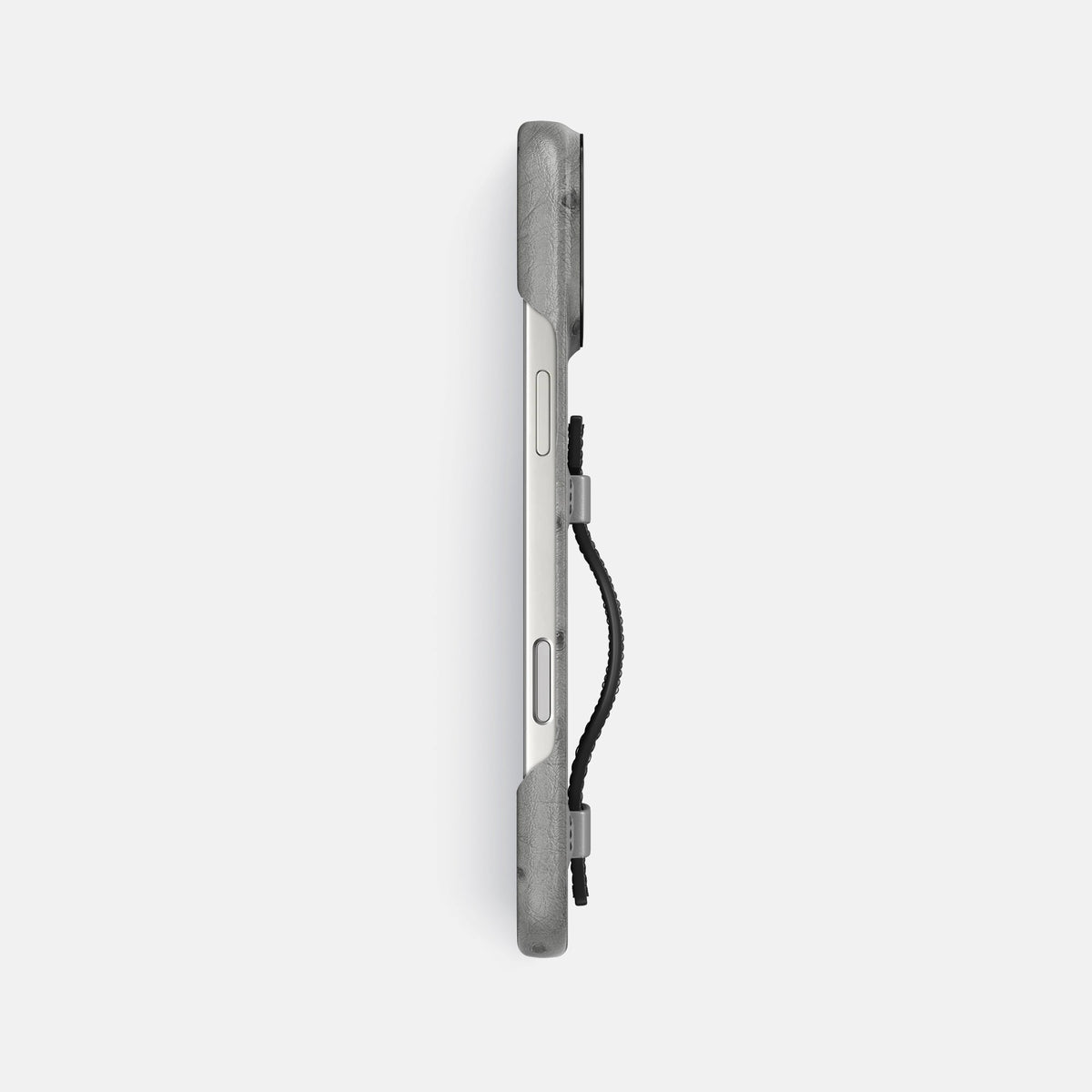 Handle Case Coloré For iPhone 18 Pro Max In Ostrich -3 | Silver-Black