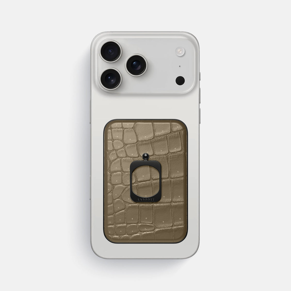 MagSafe Ring For iPhone 18 Pro Max In Porosus Crocodile -2 | Kaki-Green-Black
