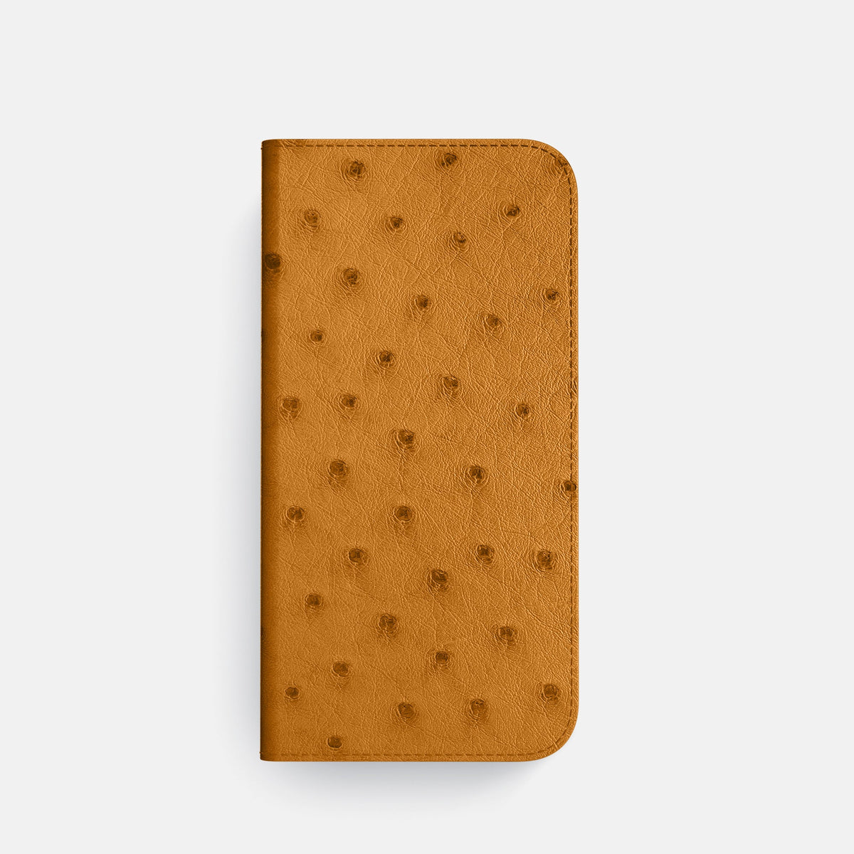 Folio Case with Card For iPhone 18 Pro In Ostrich -4 | Chestnut-Black