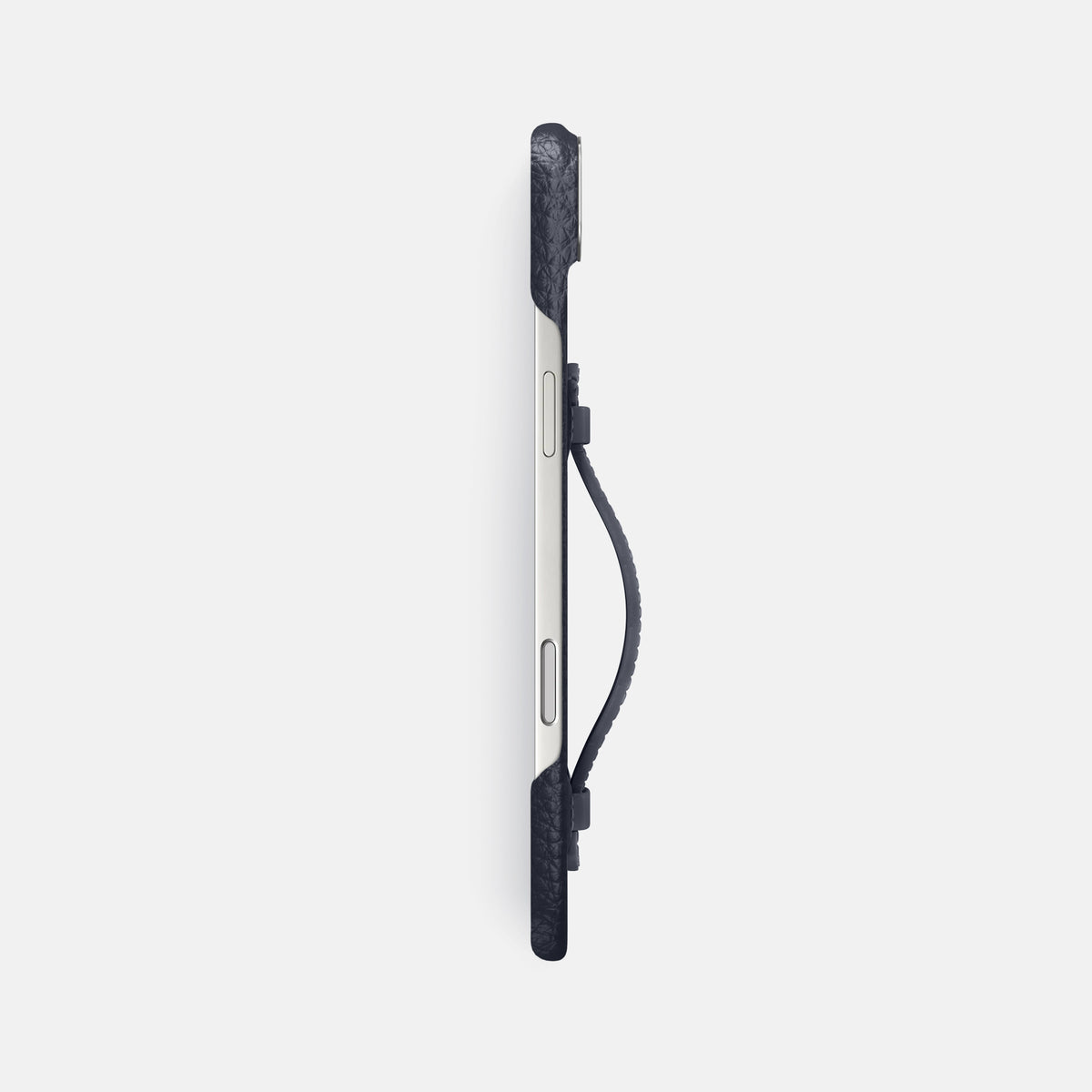 Center Handle For iPhone 17 Air In Calf -2 | Marine-Steel