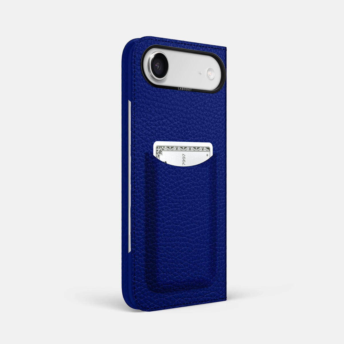 Folio Case with Card For iPhone 17 Air In Calf -1 | Royal-Blue-Black