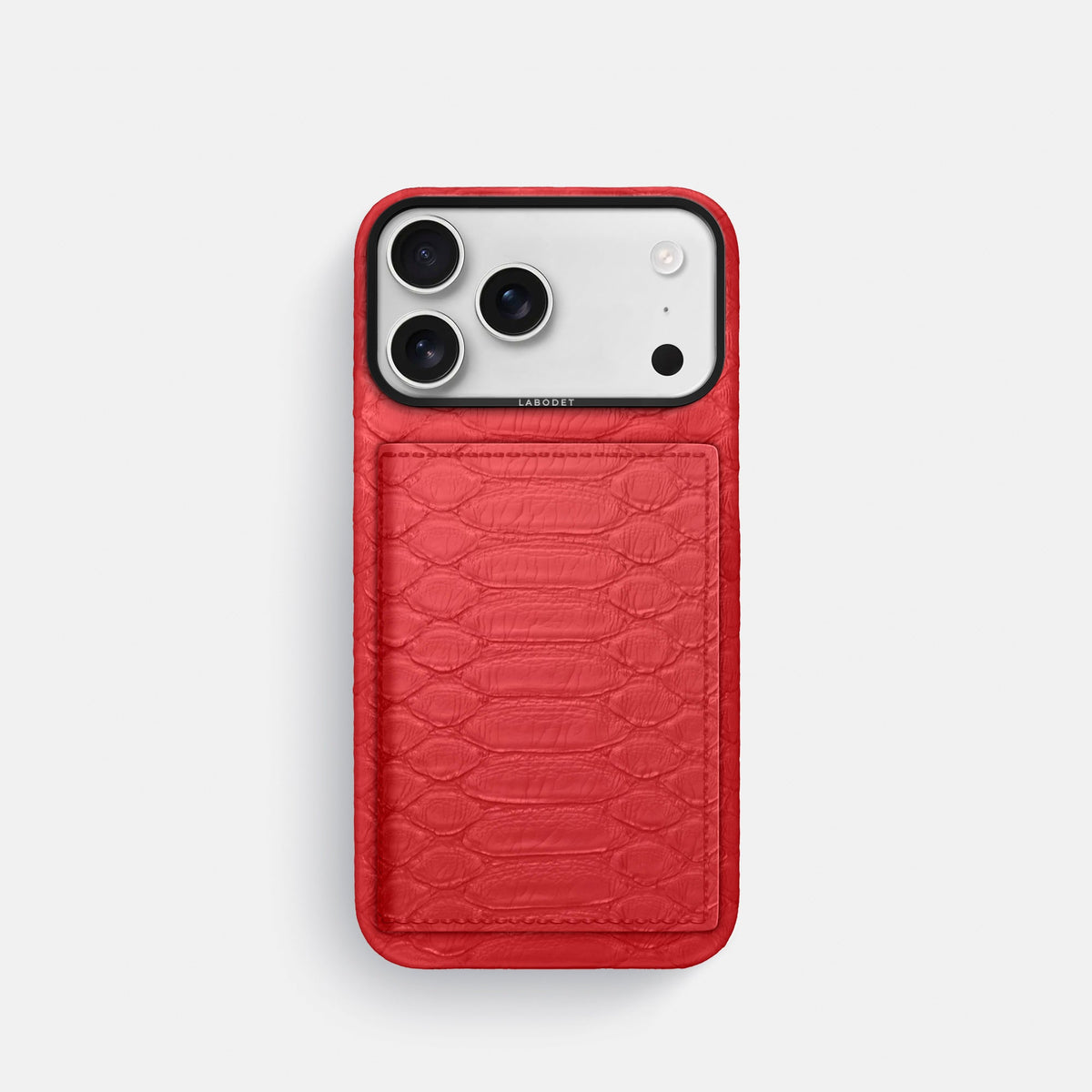 Bi-Fold Case For iPhone 18 Pro In Python -1 | Red-Black